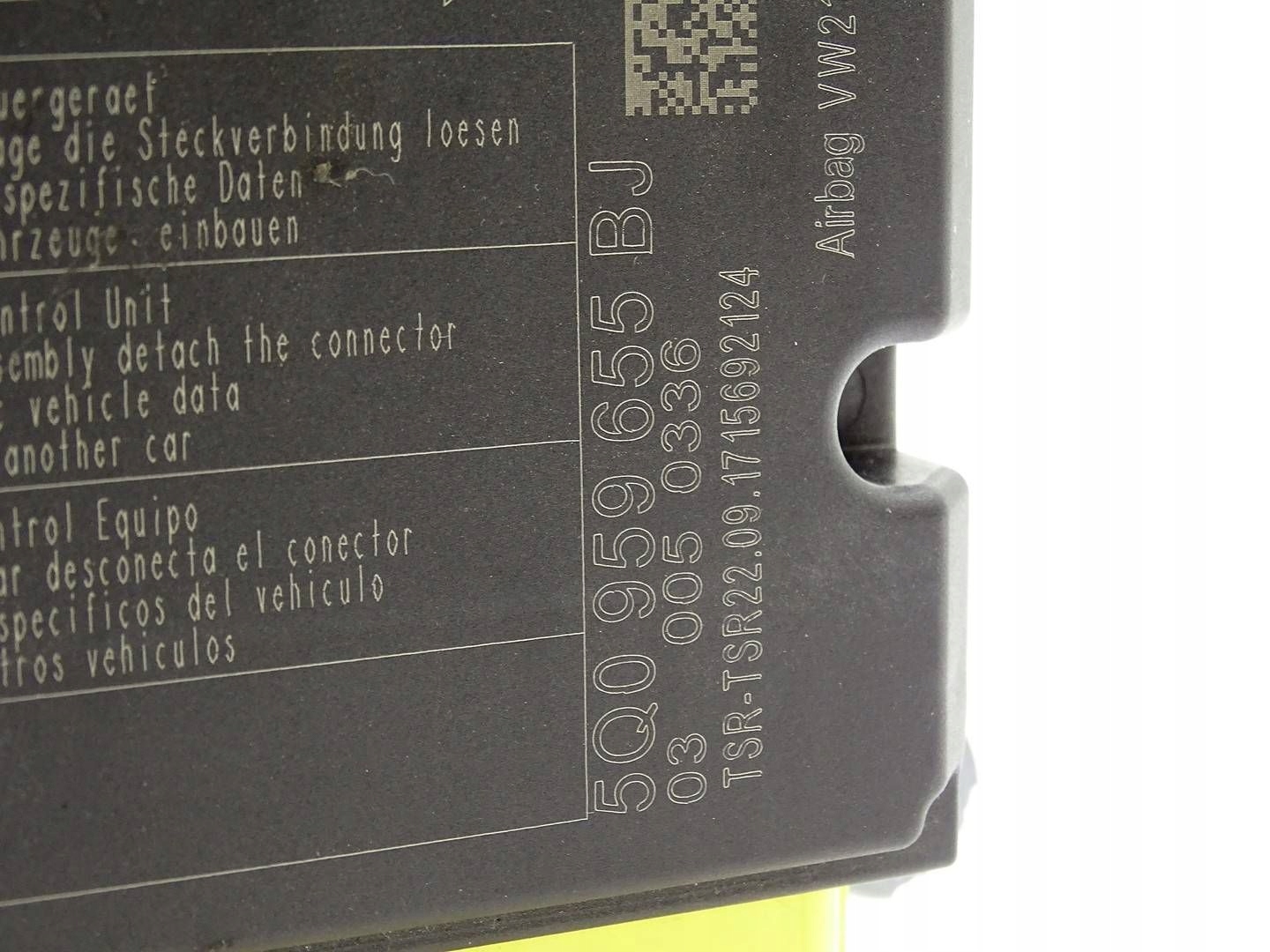 modulo SENSOR airbag airbag VW GOLF VII A3 8V 5Q0959655BJ