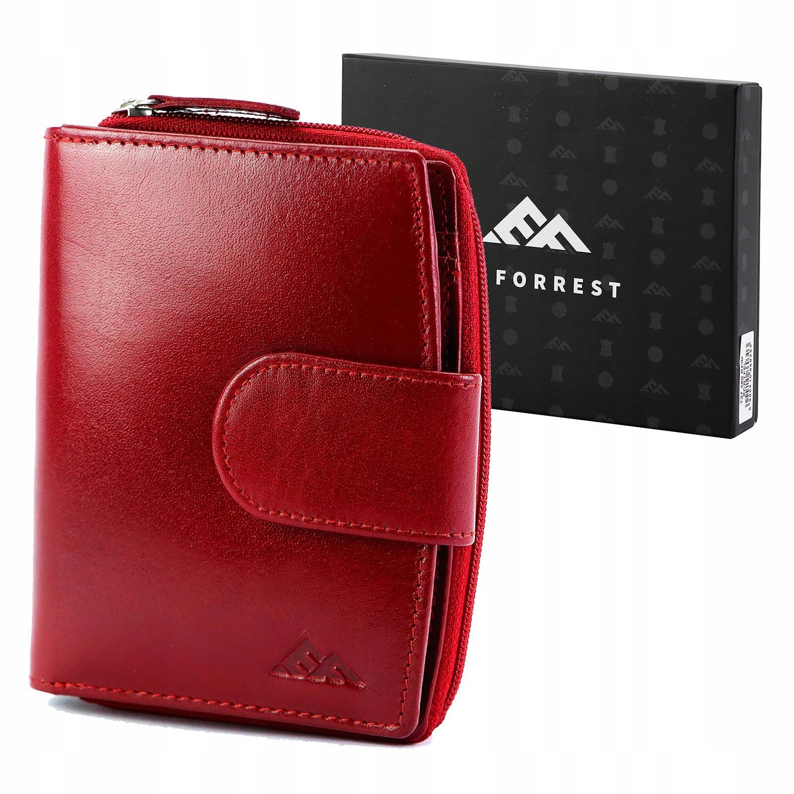 Portfel skórzany damski El Forrest 564-480 Rfid czerwony