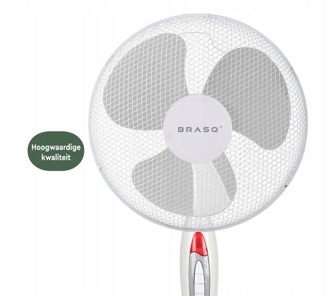 WENTYLATOR PODŁOGOWY WIATRAK STOJĄCY BIAŁY 40cm BRASQ Kod producenta 8582603