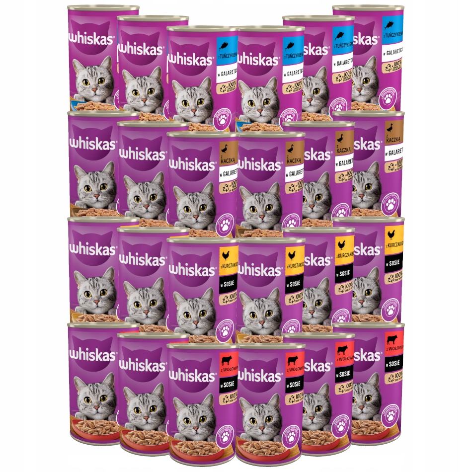 Levně Whiskas Adult Vlhké Krmivo pro kočky Mix Chutí 24x400 g