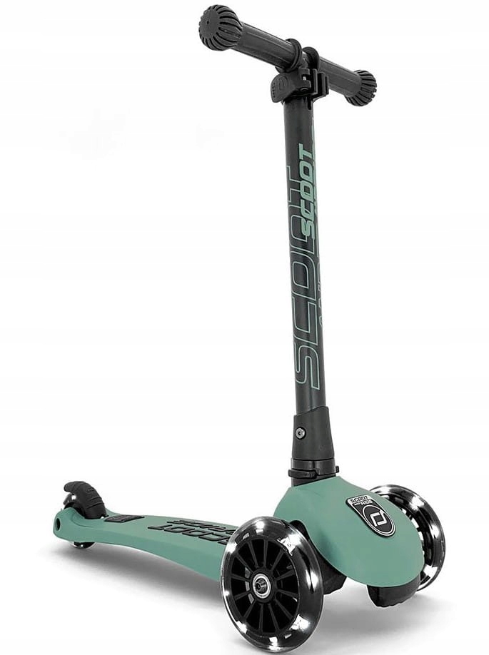 SCOOTANDRIDE ZESTAW Highwaykick 3 Forest HULAJNOGA + KASK S-M z LED 3L+ Kolor Zielony