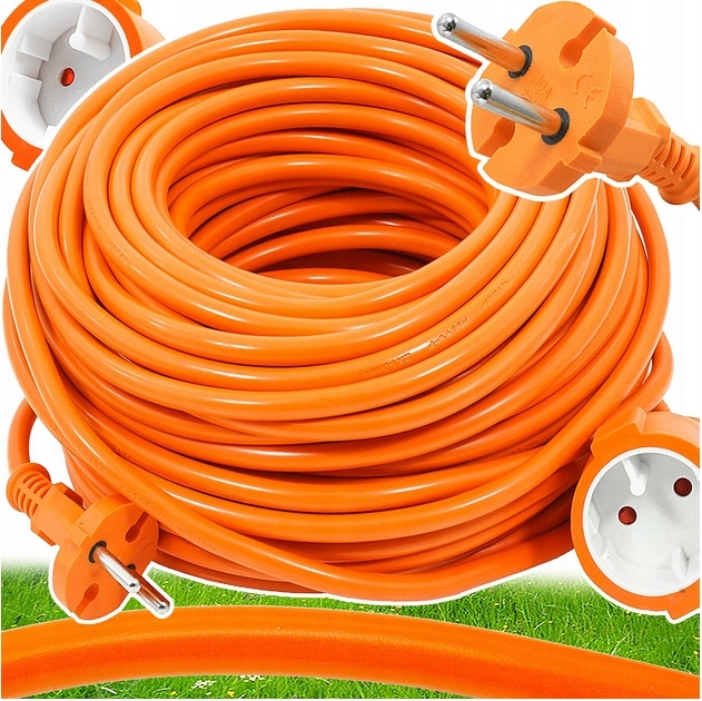 PRZEDŁUŻACZ OGRODOWY BUDOWLANY KOSIARKI KOSIARKOWY LAMPEK OGRODU 30M 2x1,0