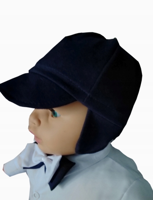 CZAPKA, czapeczka do chrztu KOLORY BAWEŁNA, roz 62