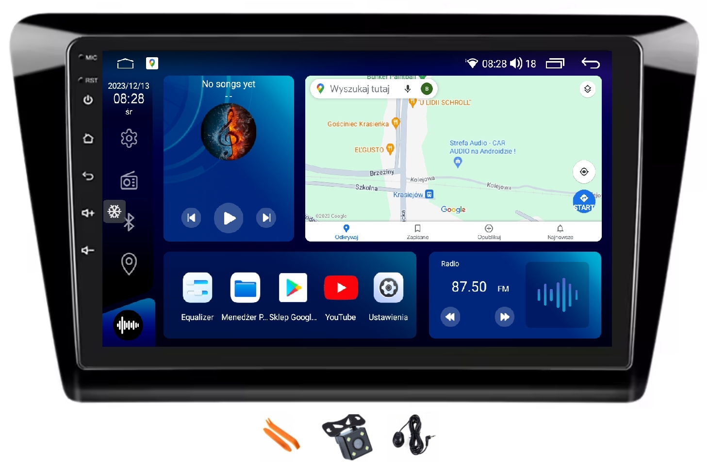 Navigácia Radio Android pre Škoda Rapid 13-20 4/64GB CarPlay Lte 4G Gps