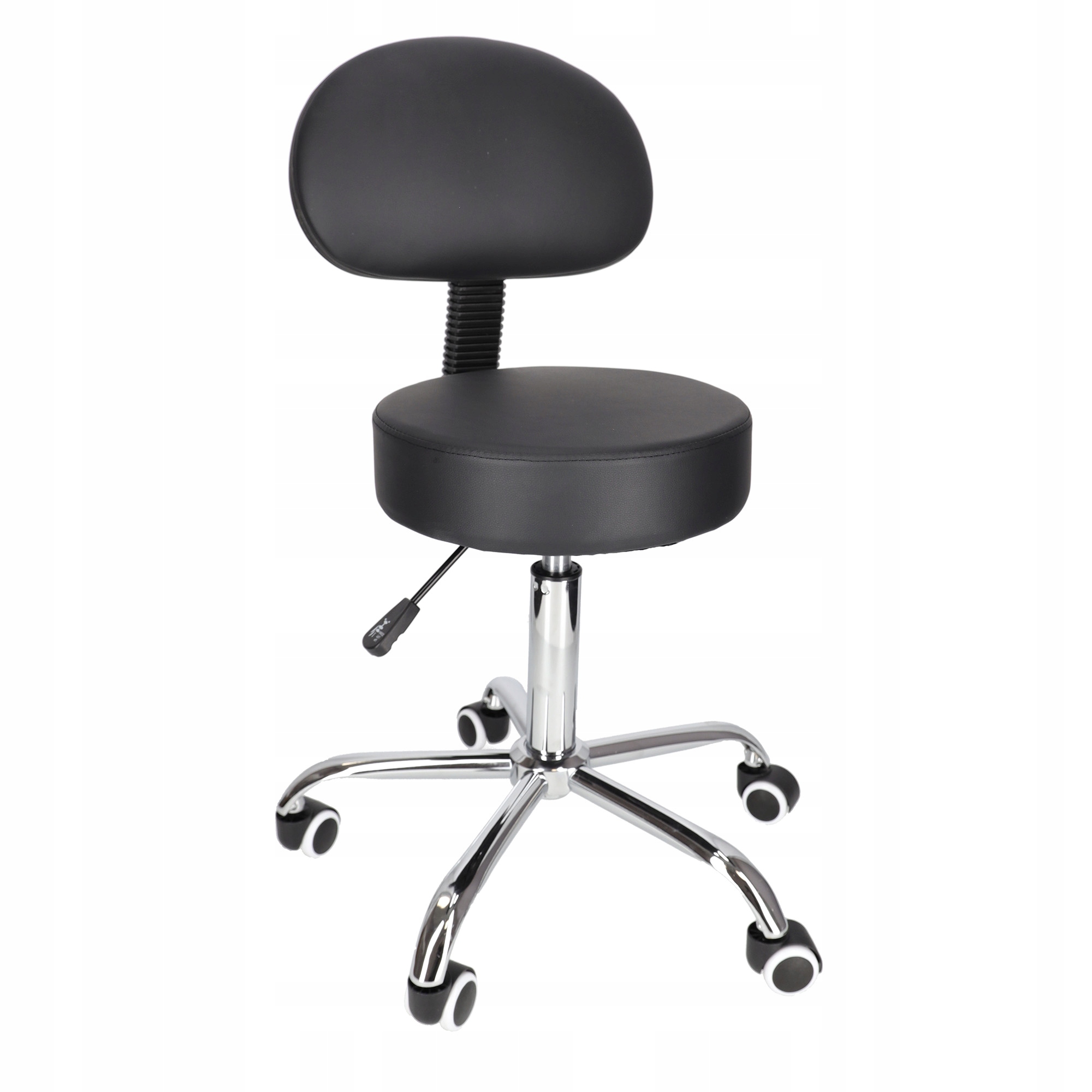 Taboret Do Masażu obrotowy z oparciem krzesło z regulacją 4FIZJO Pure+