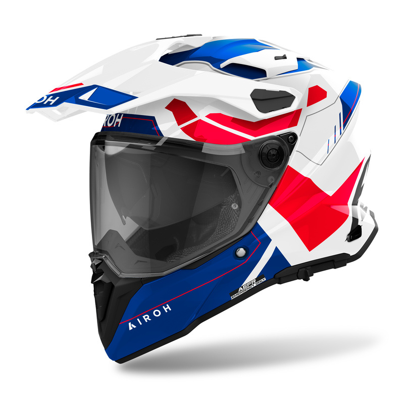 Integrálna Motocyklová Prilba Airoh Commander 2 Reveal Blue Red Gloss L