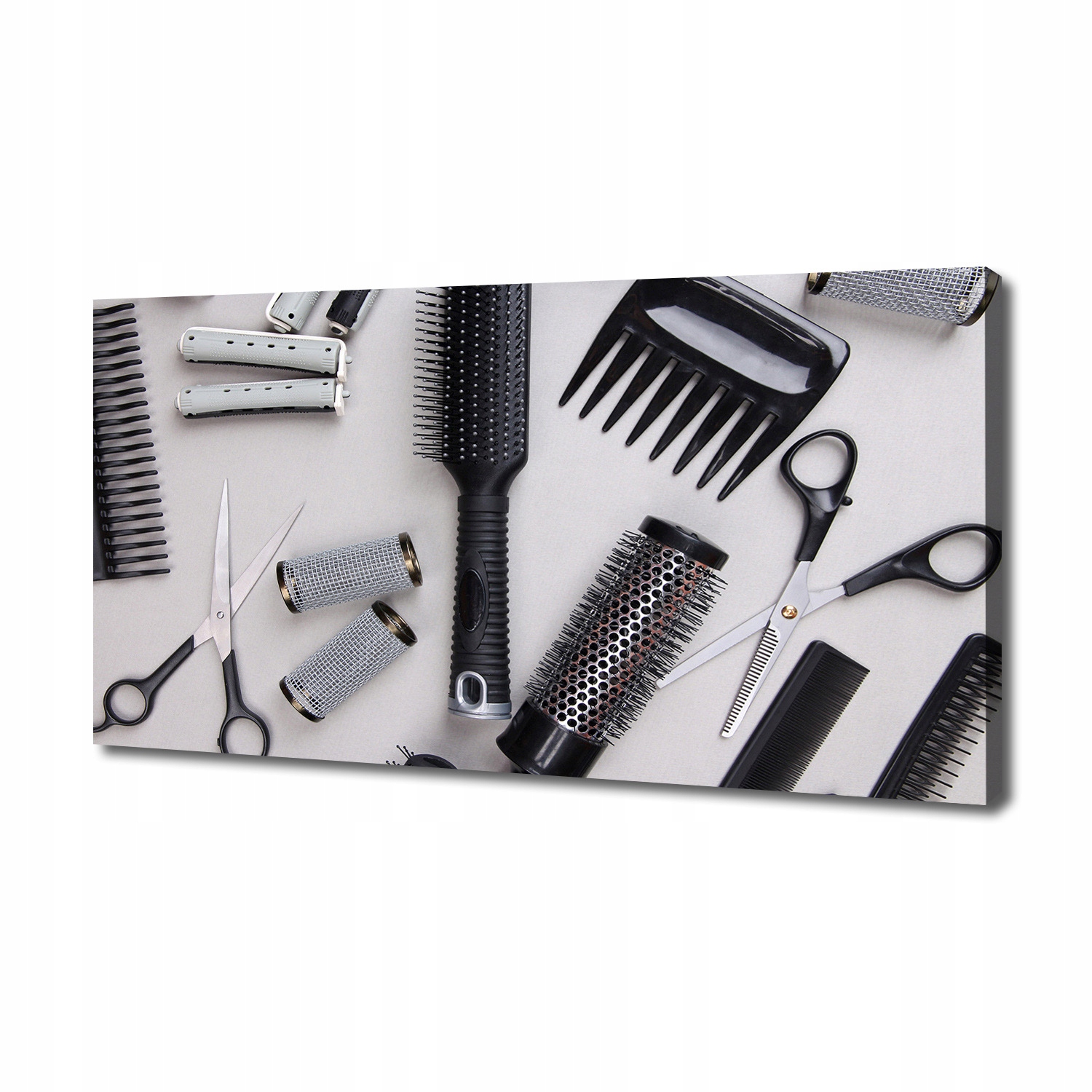 

Foto obraz na płótnie Przybory fryzjera 140x70 cm