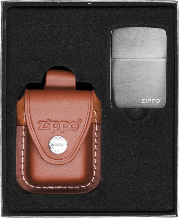 Zestaw ZIPPO Zapalniczka BALCK ICE LOGO prezentowy*nr2