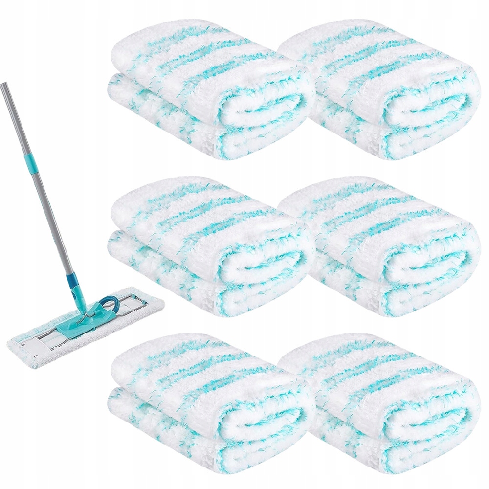 6 X Náhradní Náplně Do Rotačního Mopu Leifheit Profi XL Micro Duo/cotton