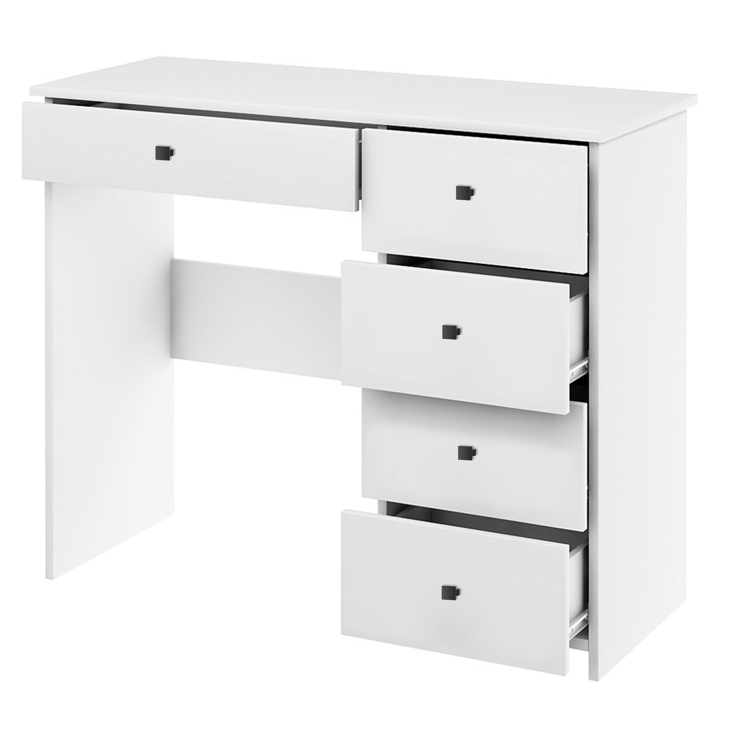 BIURKO V BIAŁE Z SZUFLADAMI POD LAPTOP STOLIK Kod producenta BIURKO v białe