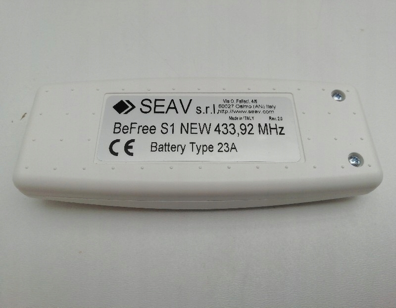 STEROWNIK DO ZASŁON ROLETY SEAV BEFREE S1 BIAŁY EAN (GTIN) 8059513600841