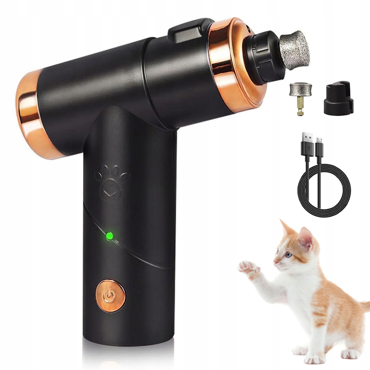 Elektrický Pilník, Frézka Na Drápky S Led Podsvícením Usb, Profesionální