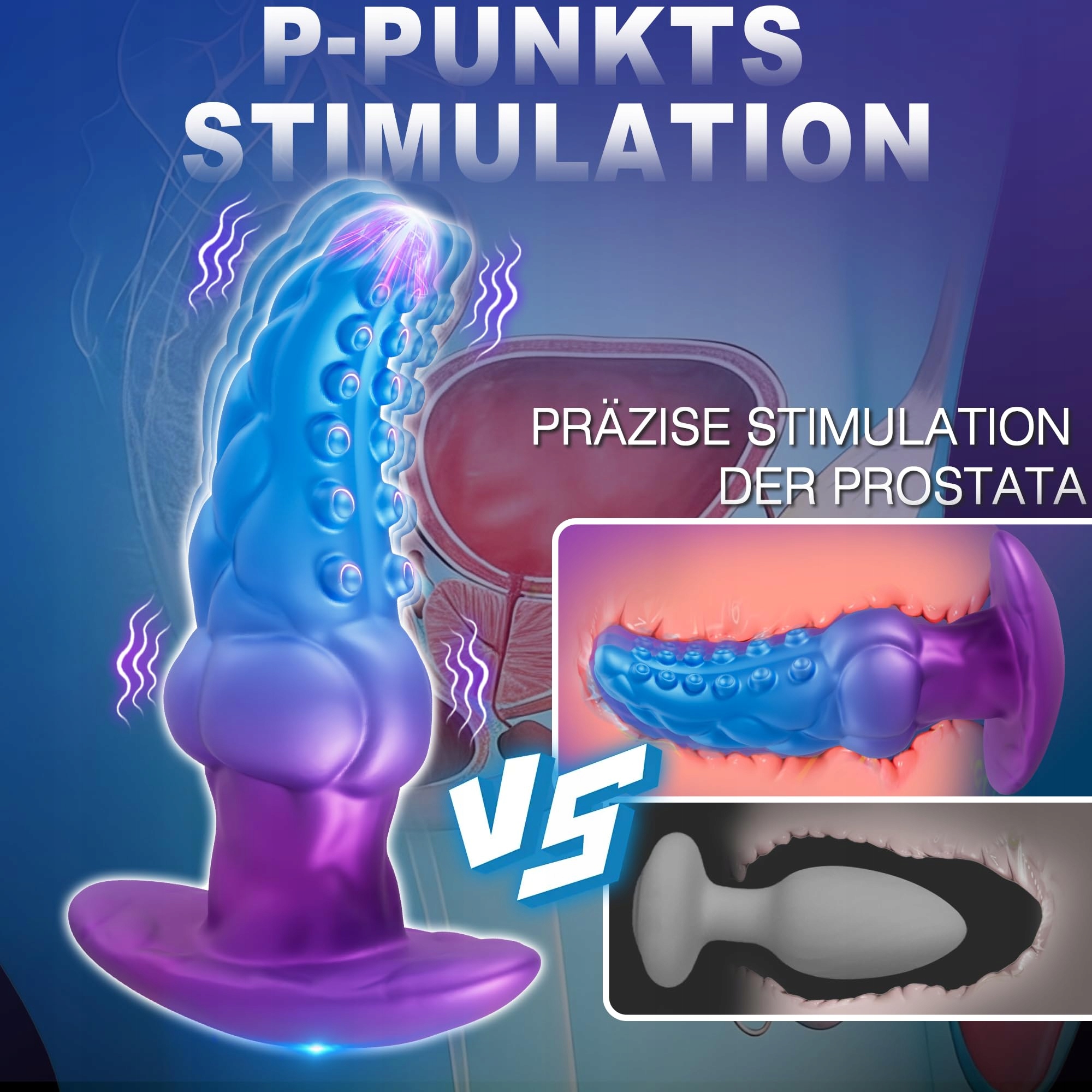 MONSTER KNOTEN Wibrator Analny Dla Mężczyzn 8 Trybów Silikonowy Plug — miniatura 3