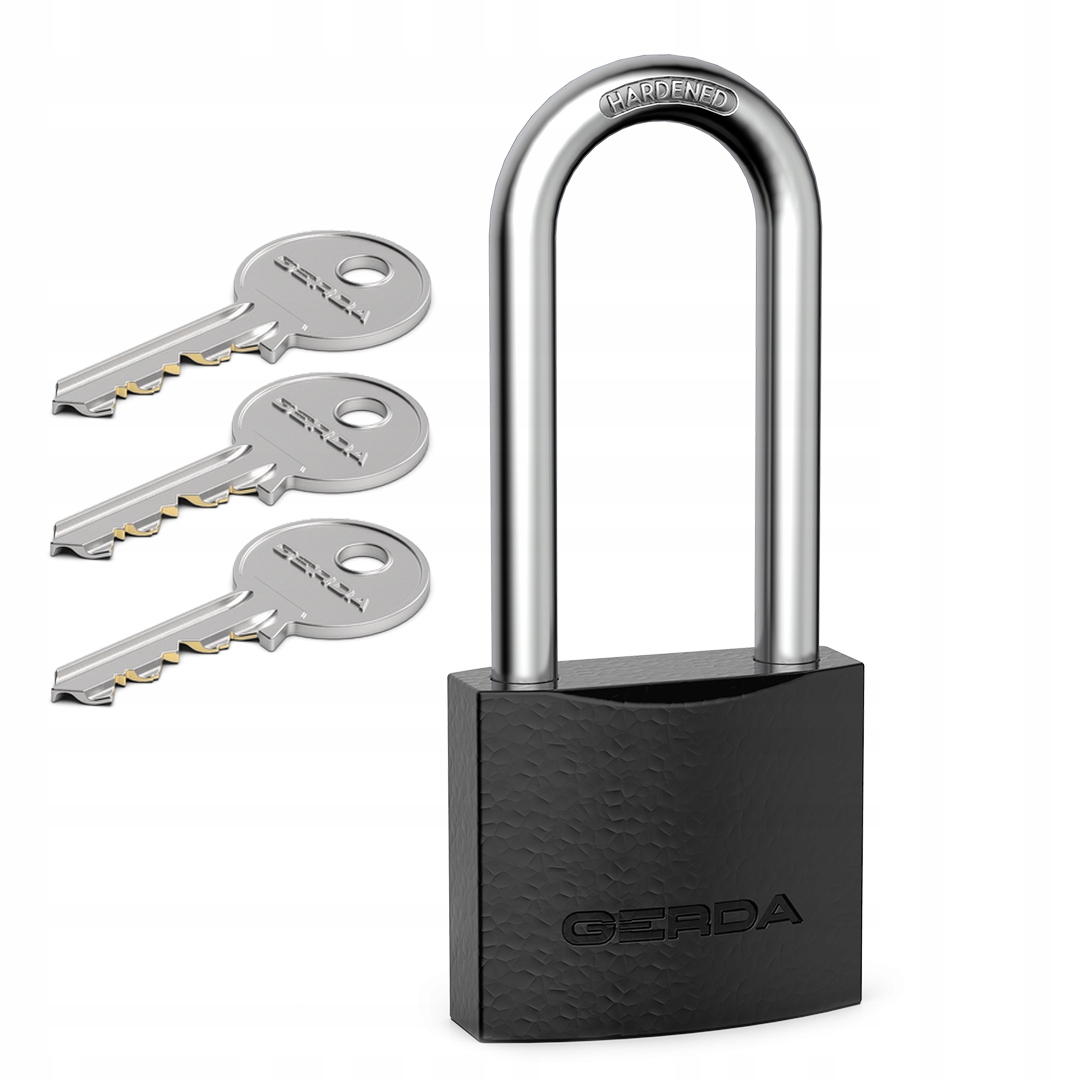 

Gerda Kłódka żeliwna zatrzaskowa 50 mm Długi pałąk