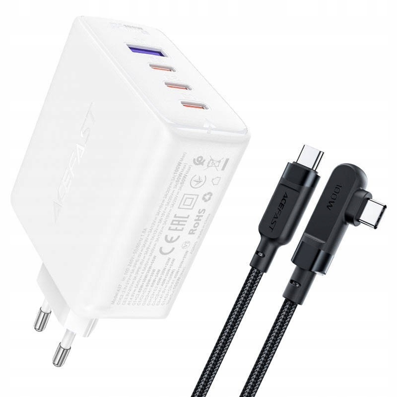 Síťová nabíječka Acefast Pd 100W GaN 4xUSB 100W