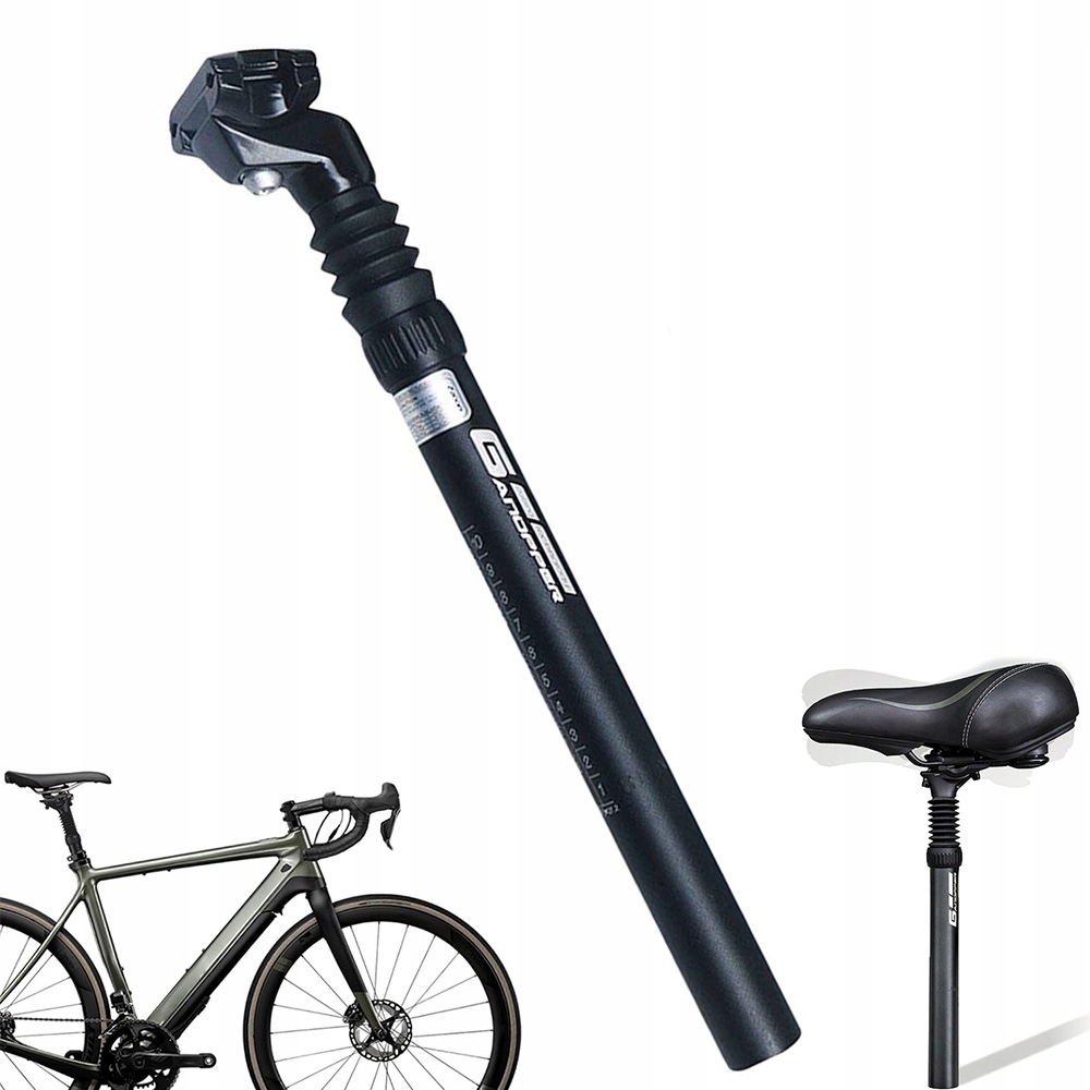 SZTYCA AMORTYZOWANA WSPORNIK SIODEŁKA ROWEROWEGO 30.4mm 350mm