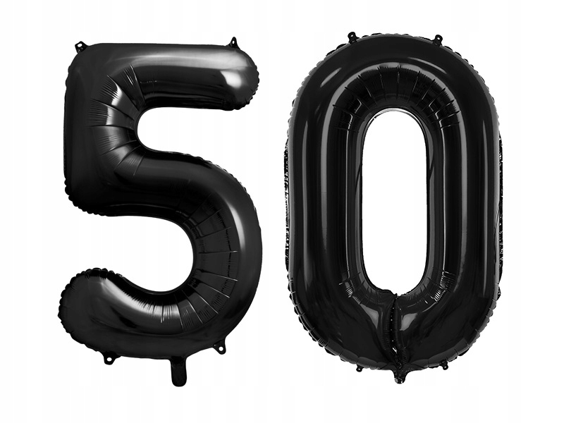 

Balony na 50 Urodziny 50stkę czarne 86cm duże hel
