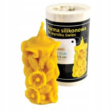 Silikonová forma na svíčky Svíčka s máky 9,5 cm