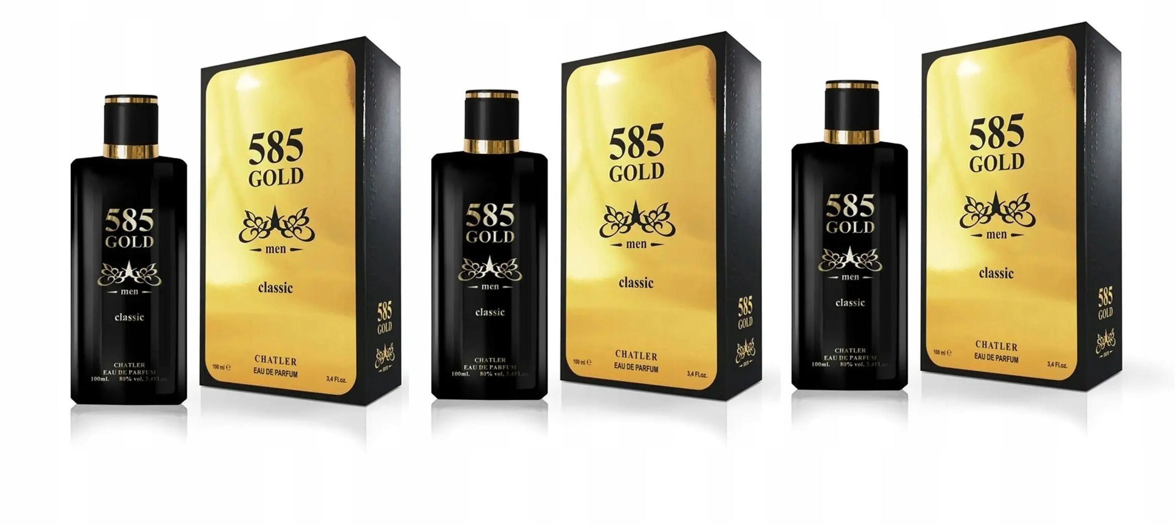 Chatler 585 Men Gold 3x100 ml parfémovaná voda
