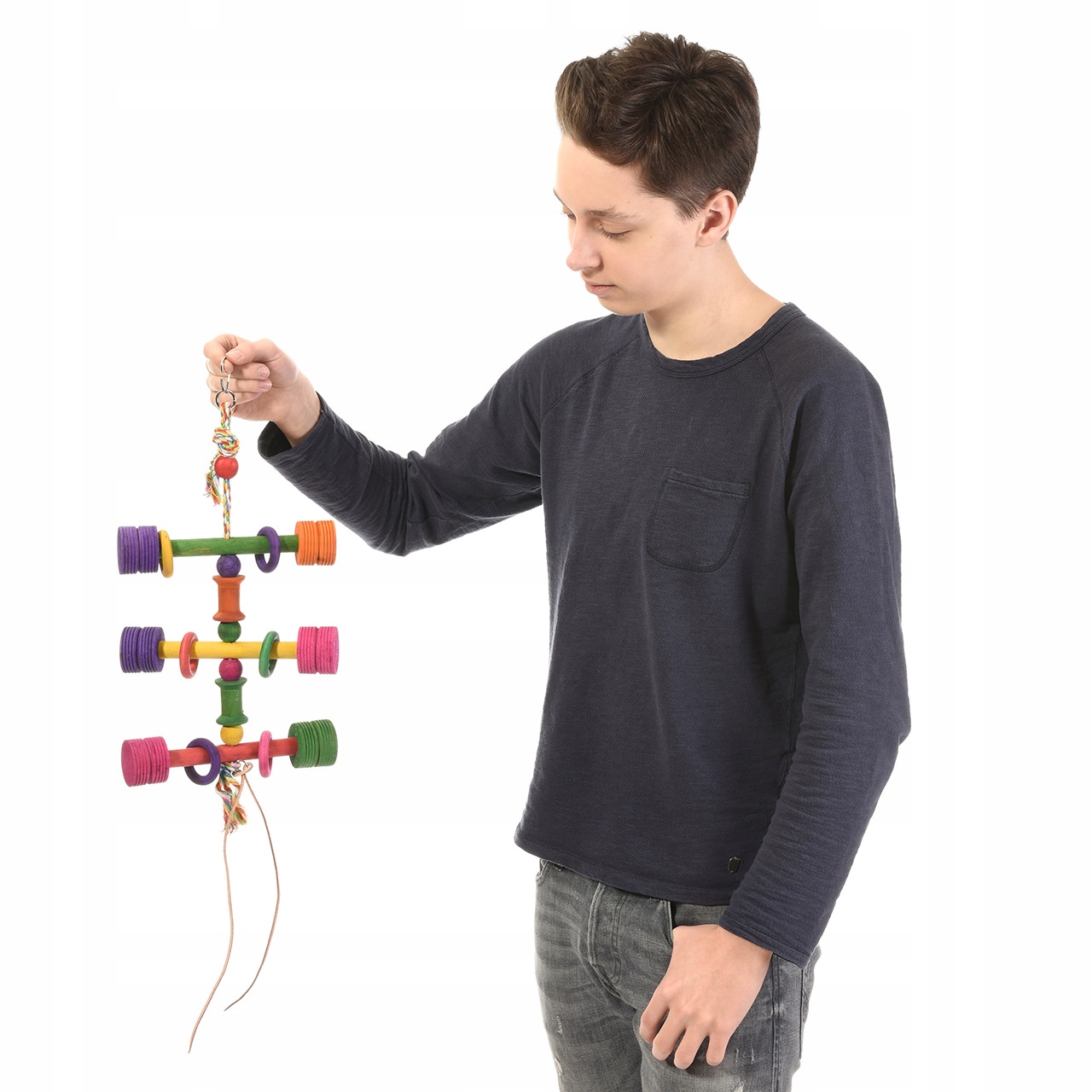 Levně Trojité činky – hračka pro střední a velké papoušky