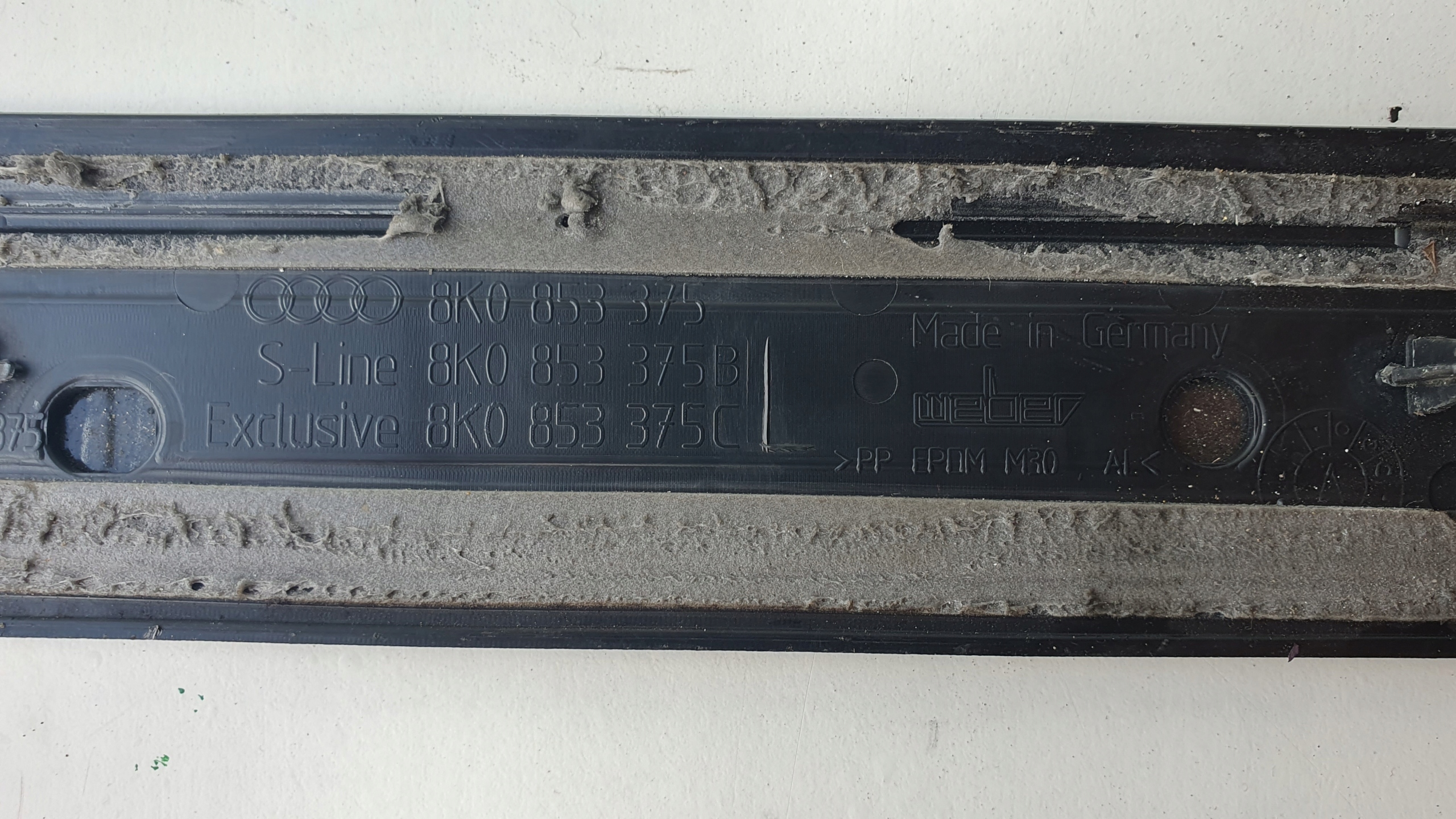 Audi A4 B8 8K0 07- S-line left cap threshold inner rear rear part