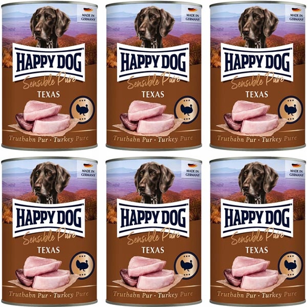 Happy Dog Truthahn Pur 100% mięsa INDYK 6 x 400g