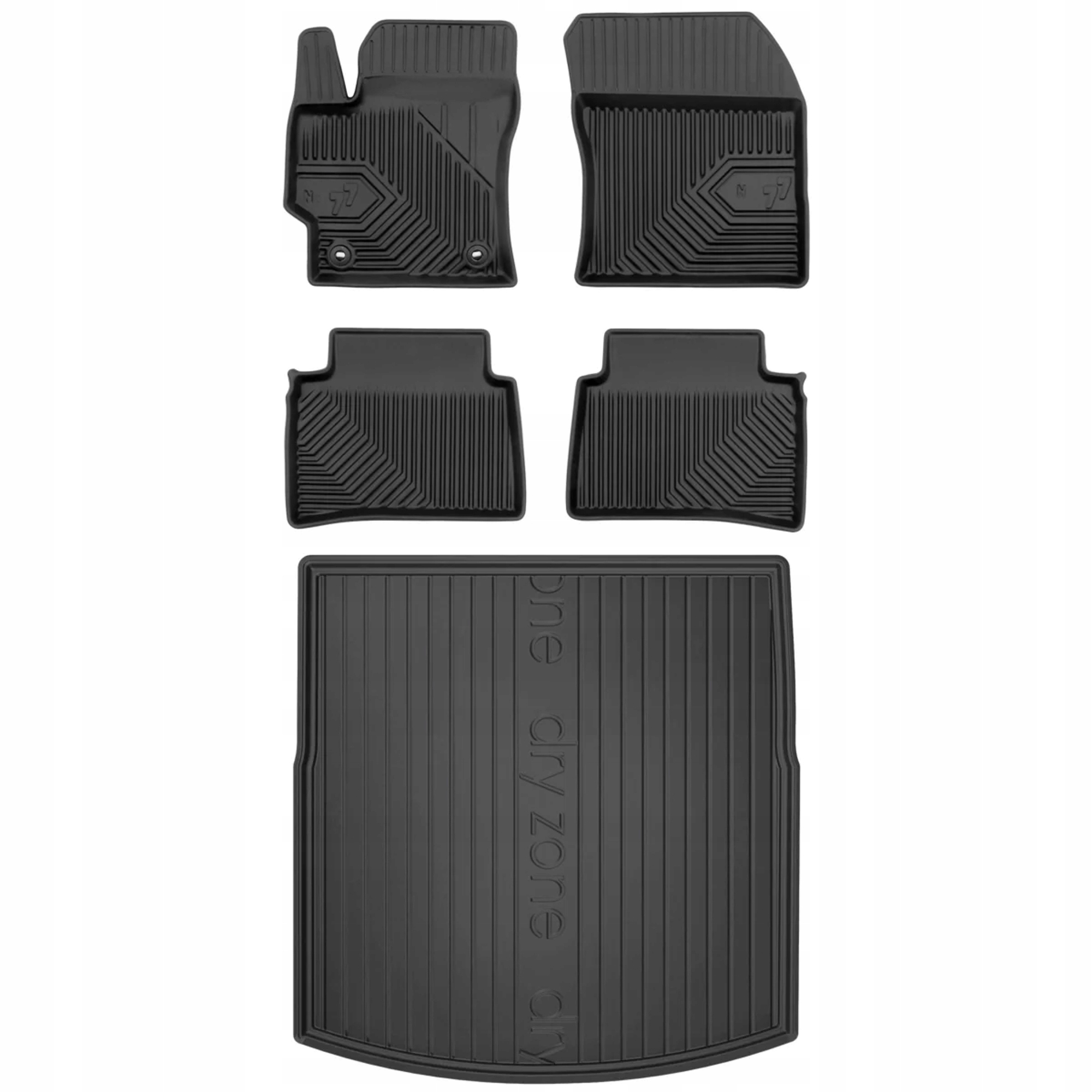 Gumová sada koberčekov a rohoží Suzuki Swace od roku 2020 Kombi, horná podlaha