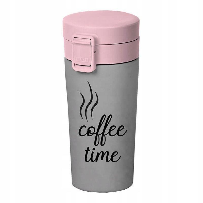 

Kubek Termiczny Coffee Na Kawę Szaro Różowy