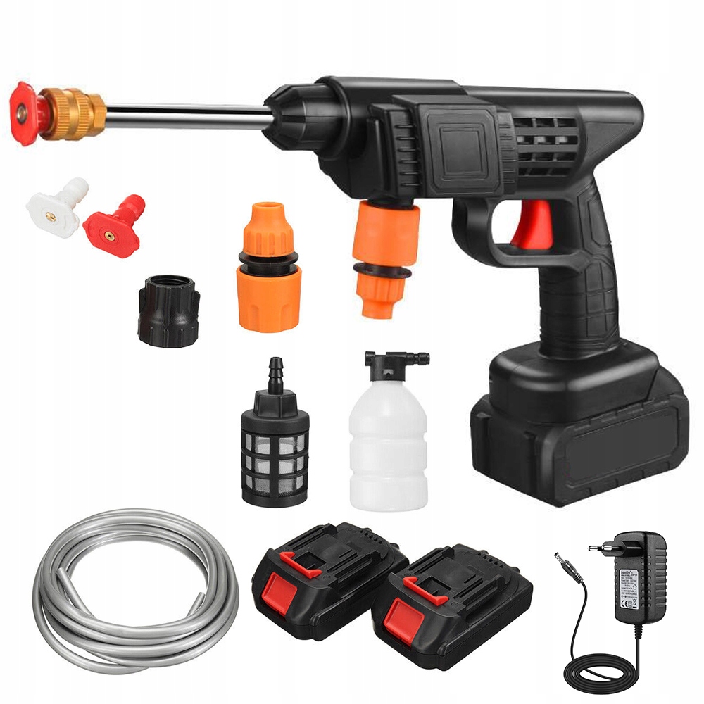 Myjka Ciśnieniowa Bezprzewodowa Akumulatorowa Mocna 1500W Z 2 Bateriami