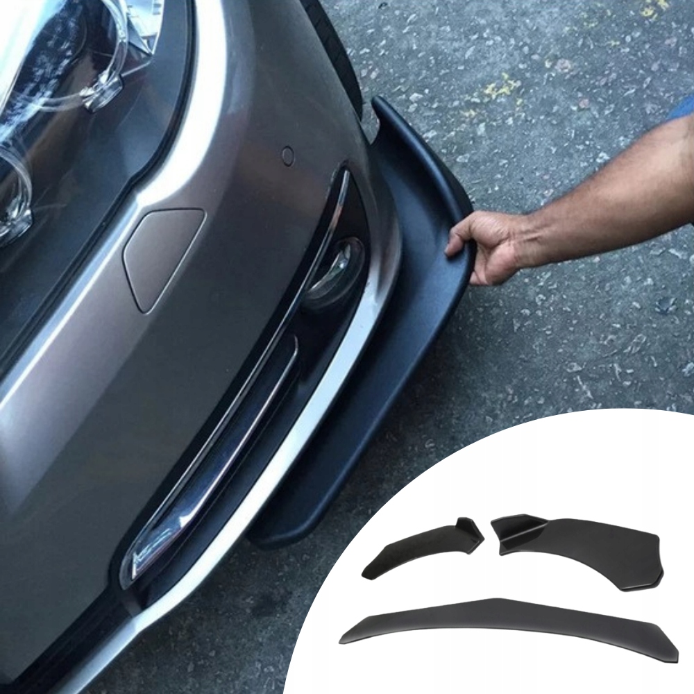 SPLITTER SPOILER TUNING DOKŁADKA PRZEDNIEGO ZDERZAKA DO SAMOCHODU DO AUTA Wersja Europejska