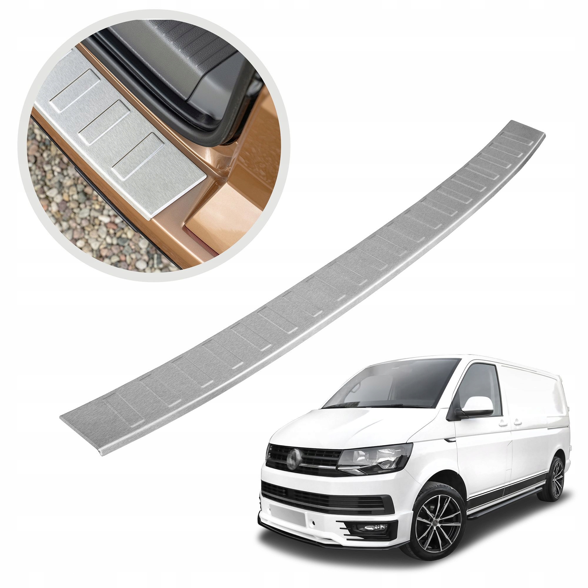 Ochranná lišta na zadný nárazník pre Vw Transporter T6 2015-2019