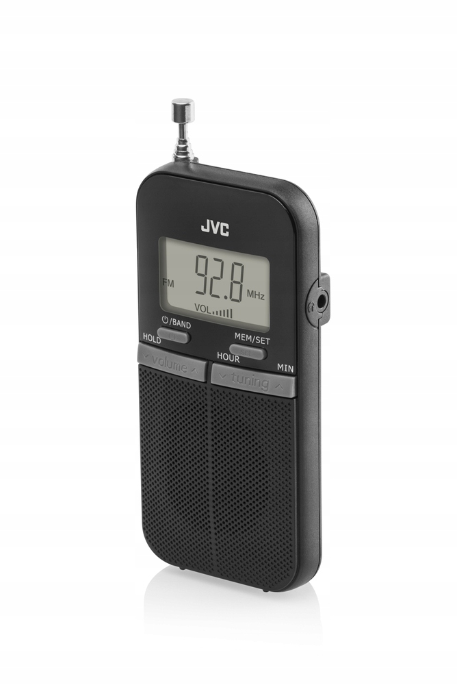 Przenośne radio JVC RA-E411B 0,25W AM/FM MINIJACK PAMIĘĆ 10 STACJI