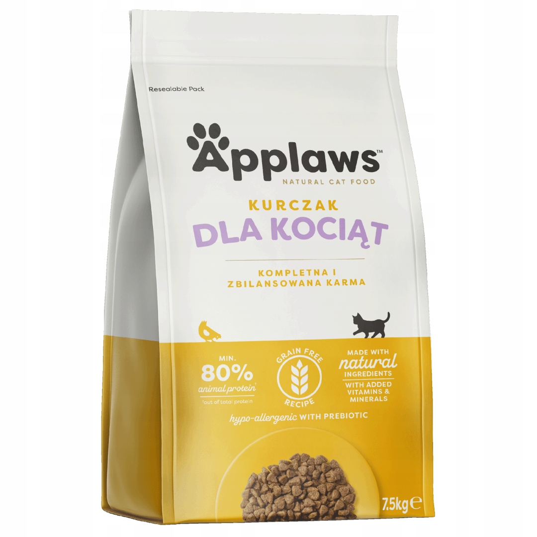 Levně Applaws Cat Kitten 7,5 kg Bezobilné suché Krmivo pro koťata s kuřecím masem