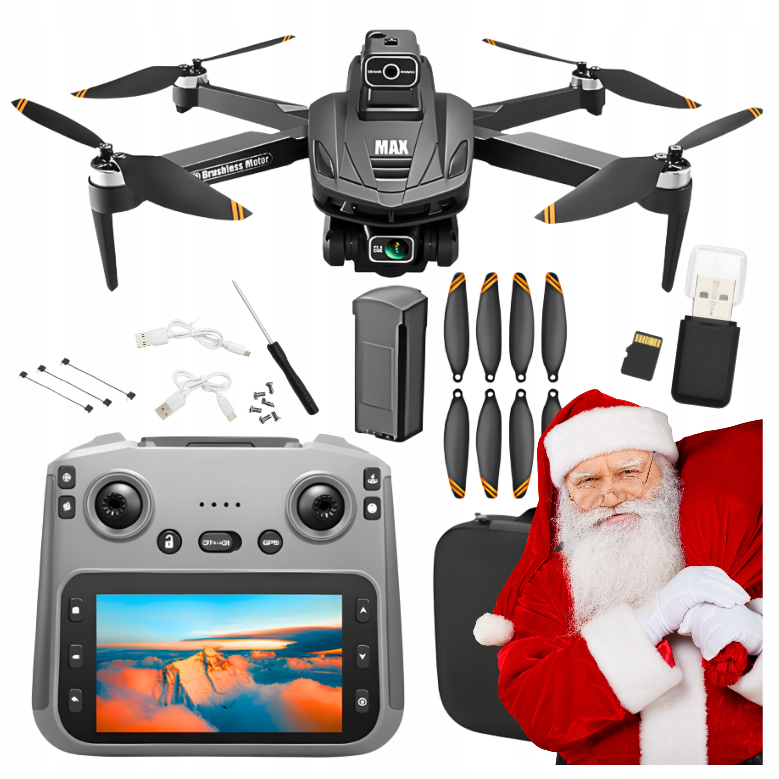 DRON Z KAMERĄ 8K WIFI 5G GPS C0 ZDALNIE STEROWANY APLIKACJA ZASIĘG 3000M