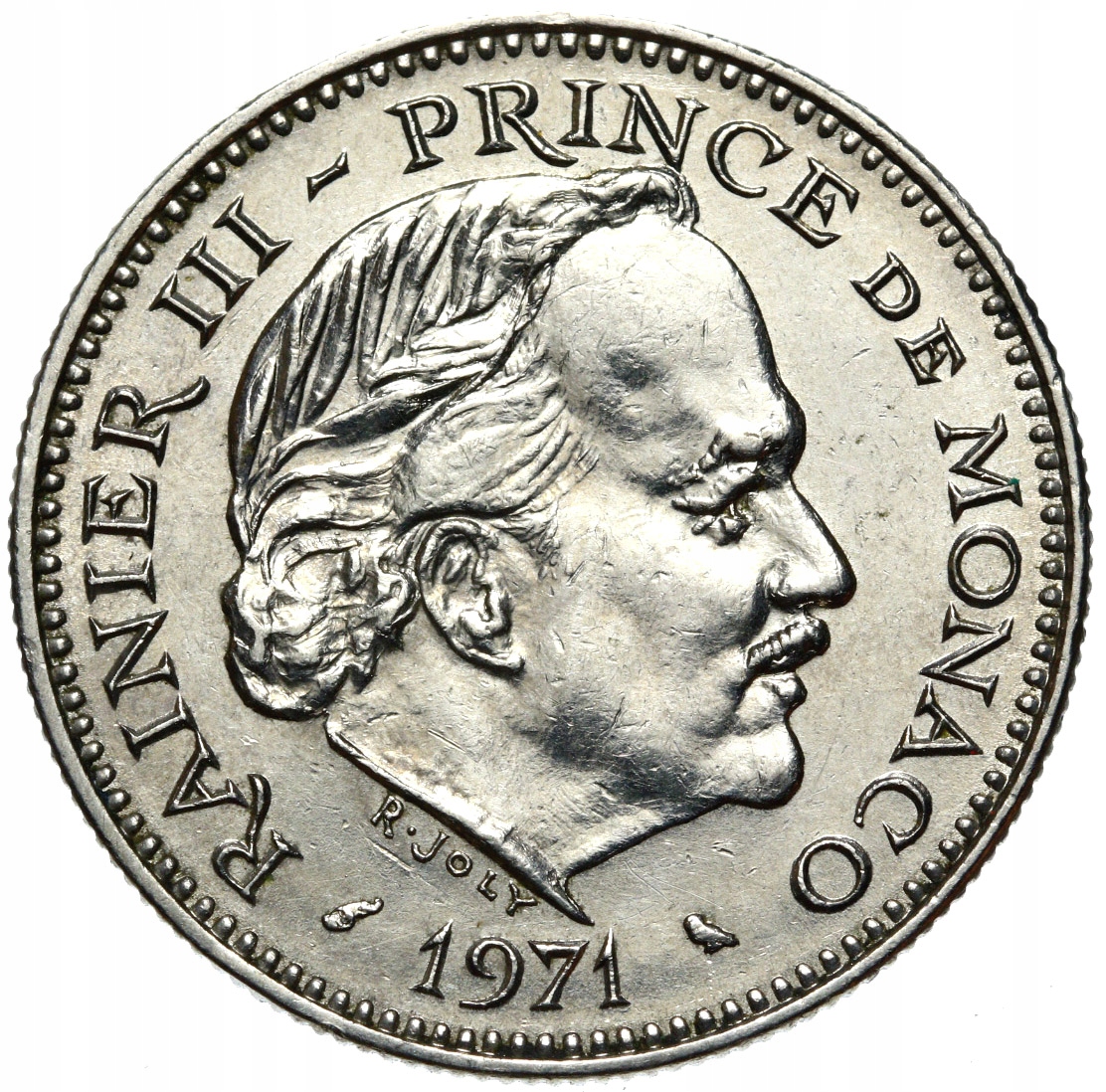 + Monako Monaco - Rainier III - 5 Franków 1971