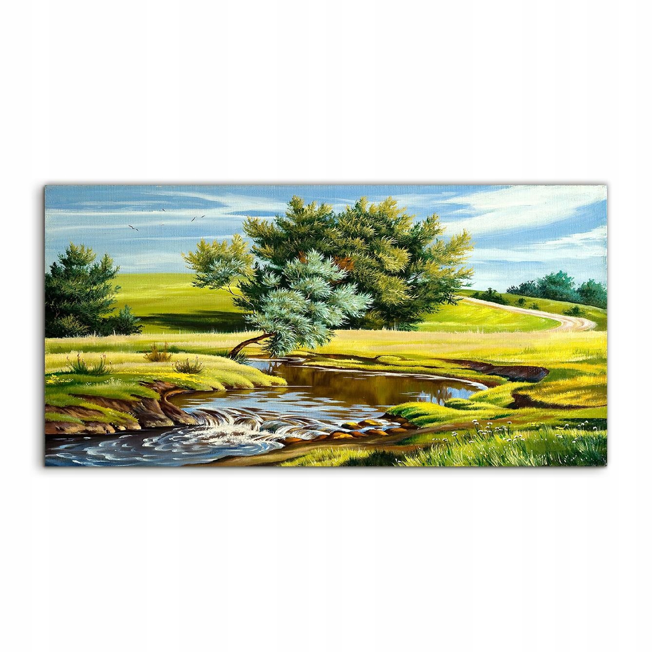 Akrylový obraz 140x70 na stenu Krajina Rieka Leto