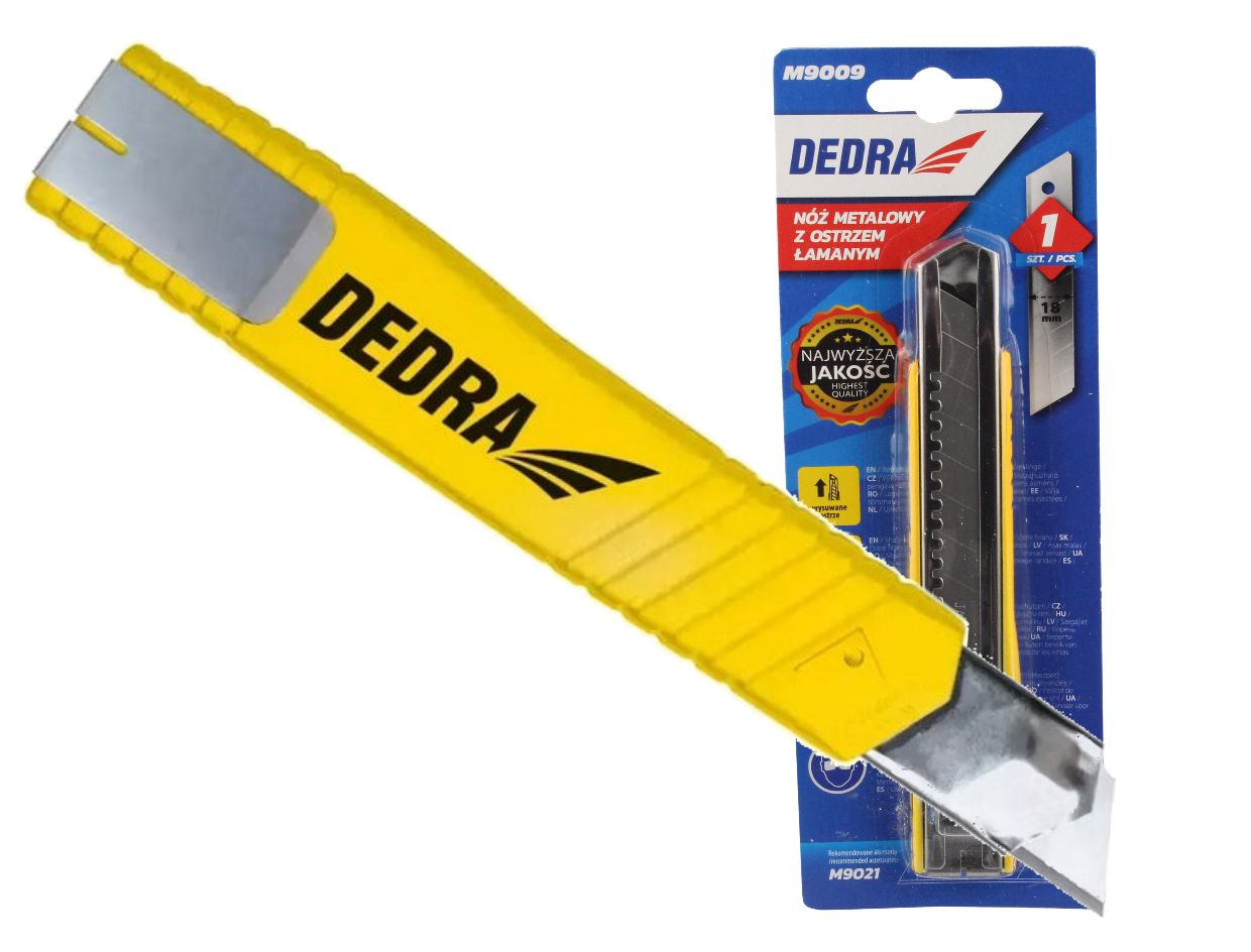 

Nóż Do Tapet Aluminiowy 18 MM M9009 Dedra