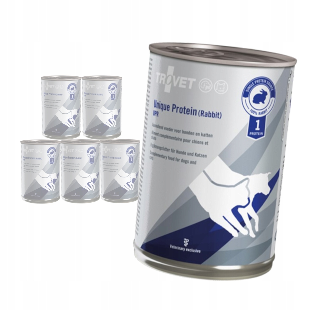 Trovet Unique Protein Upr 6x400g Vlhké Krmivo pro psy a kočky s králíkem