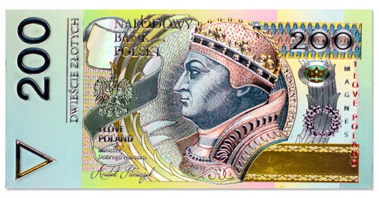 

Magnes 200 Zł Banknot Dwustronny