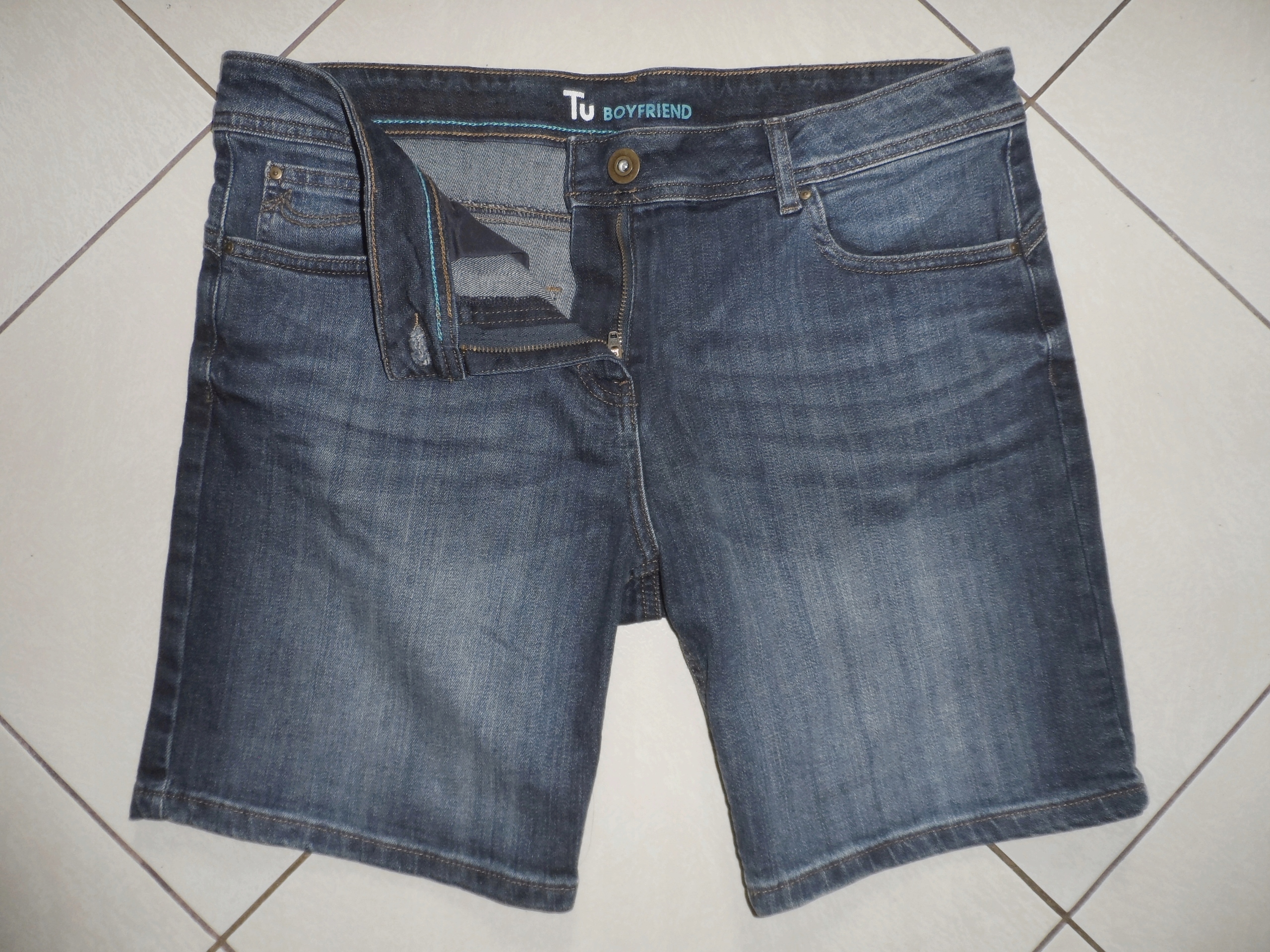 TU JEANS jak NOWE SPODENKI r XL 42 pas 94 elastan