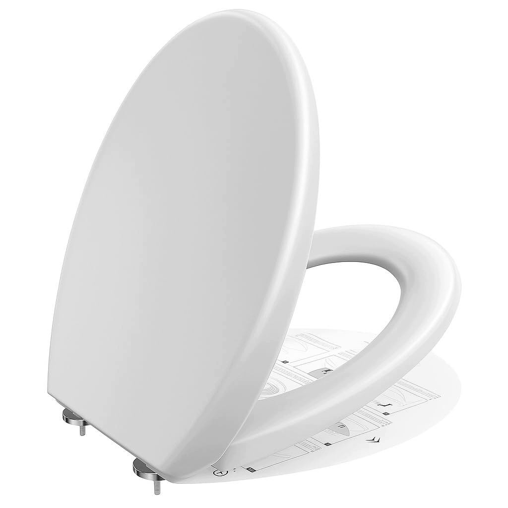 Wc sedátko Cecipa Derw Oval bílé Soft Close s pozvolným sklápěním