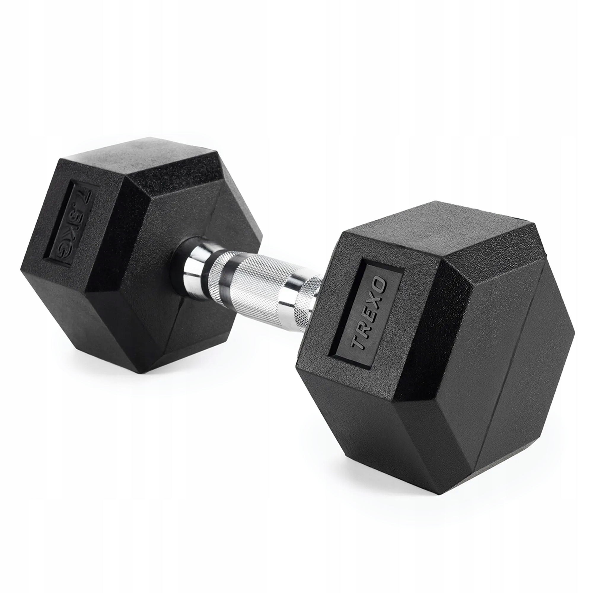 

Hantel żeliwny ogumowany Trexo Hex HXD75 7.5 kg