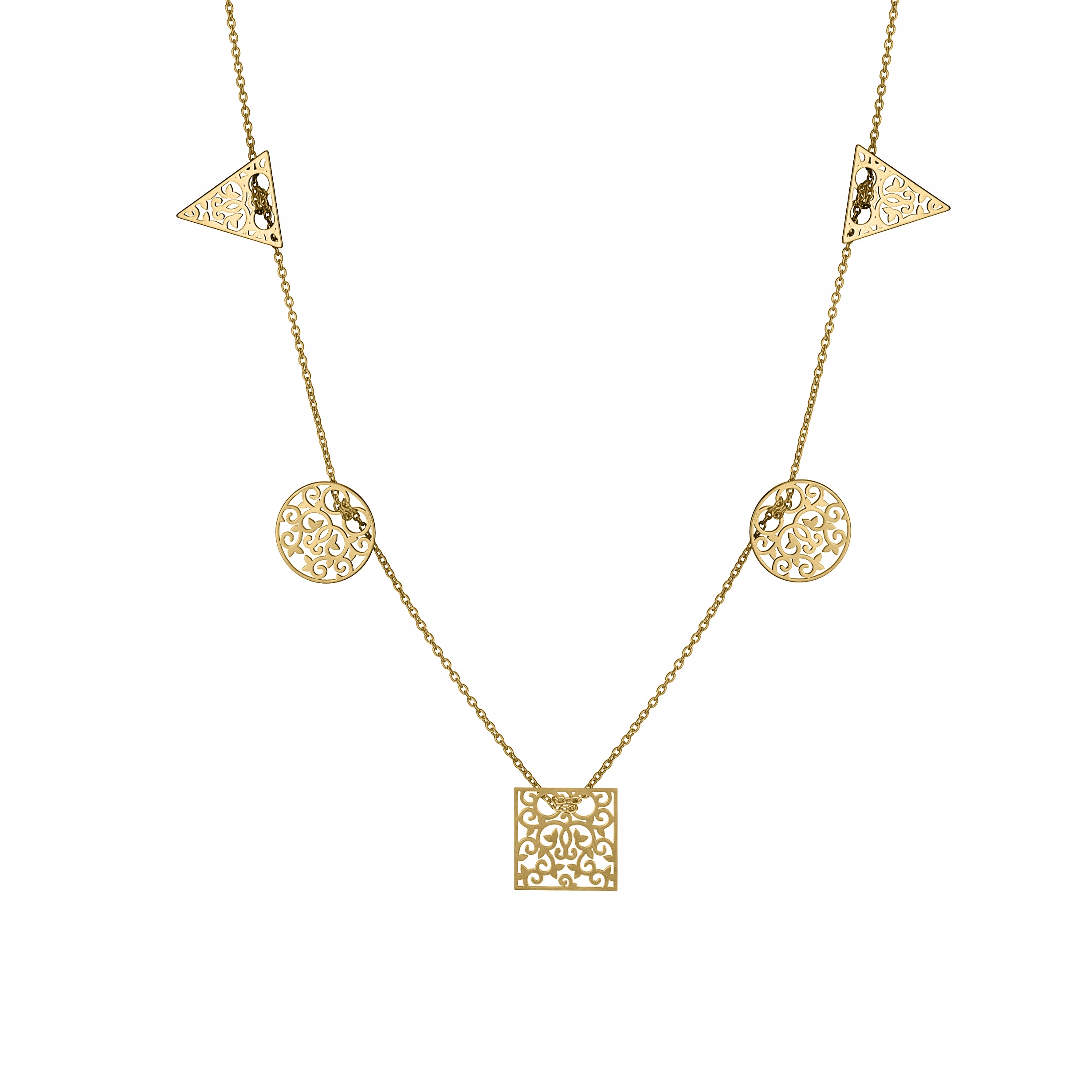 

Celebrytka srebrna pozłacana 925 Ażurowa