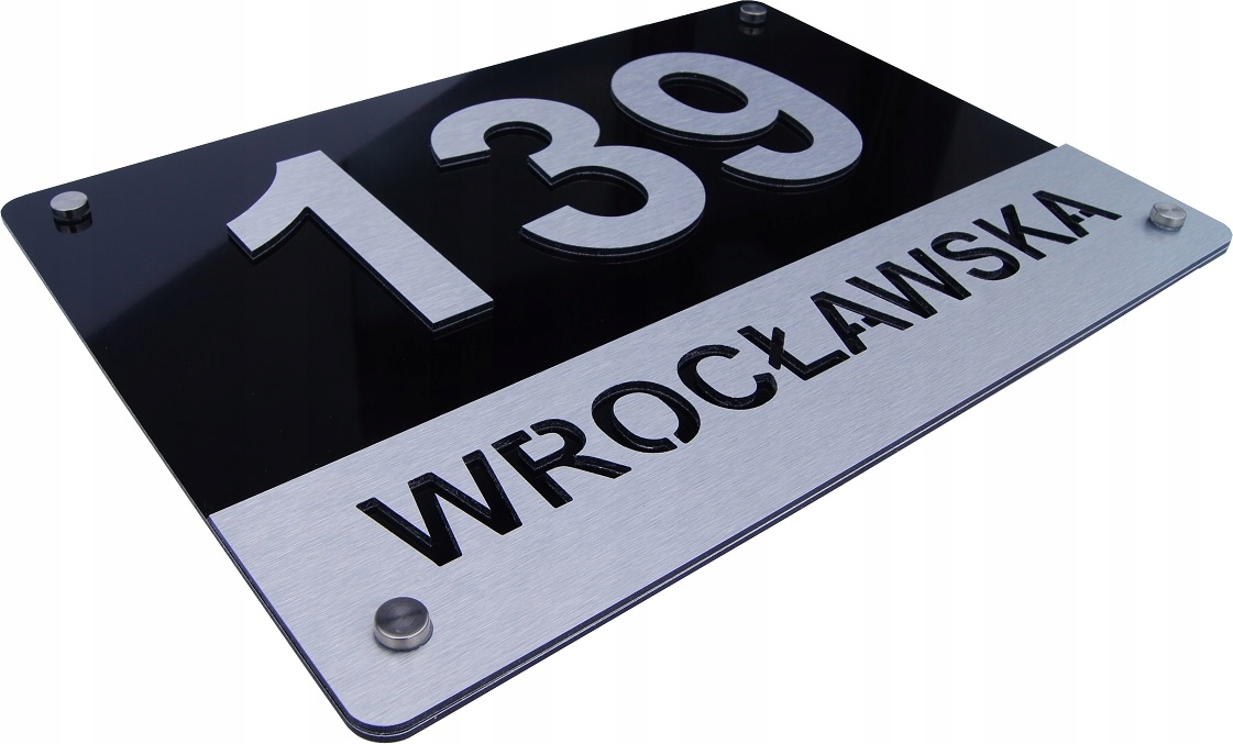 3D | 20x30 | Numer na dom Tabliczka adresowa ALU/1 Wysokość produktu 20 cm