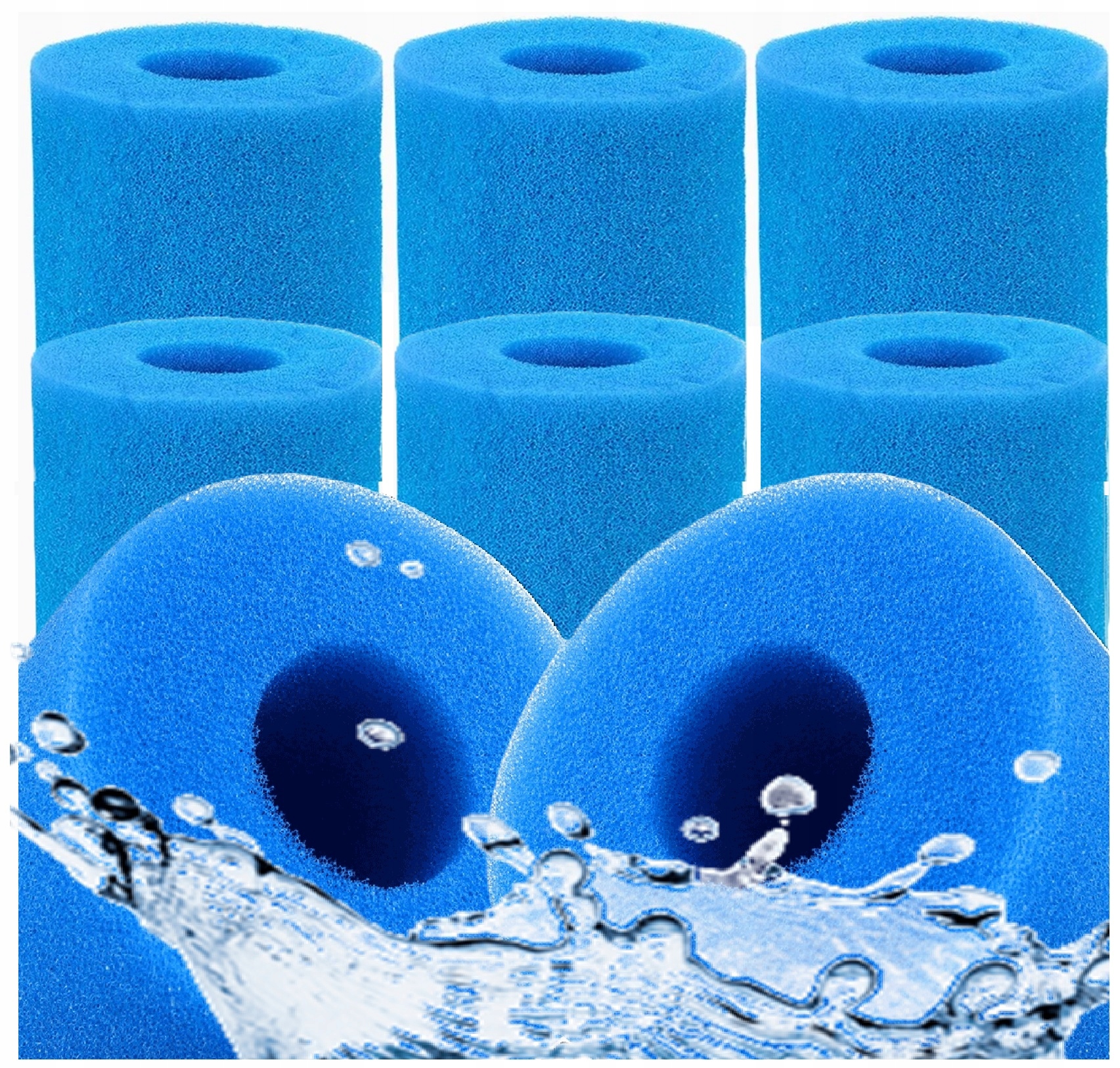 6 x Filtr do bazénu Spa Jacuzzi Filtr do bazénové čerpadla Opakovaně Použitelný typ VI