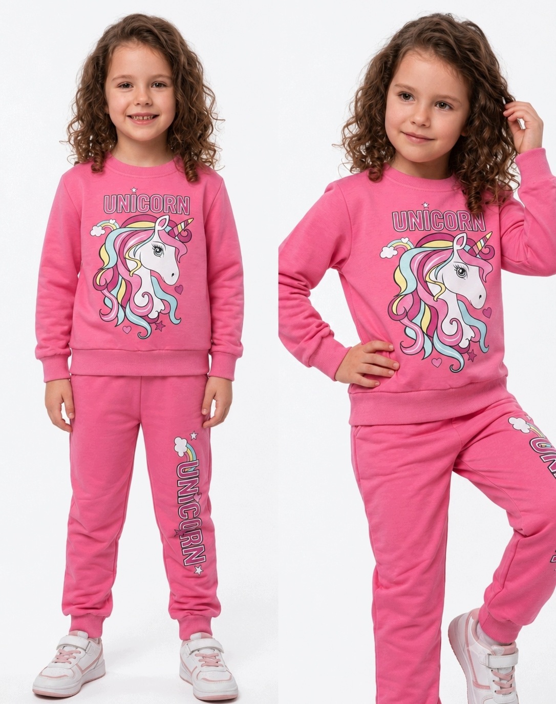 Dres sportowy 110 bluza spodnie Komplet dla dziewczynki Unicorn JEDNOROŻEC5
