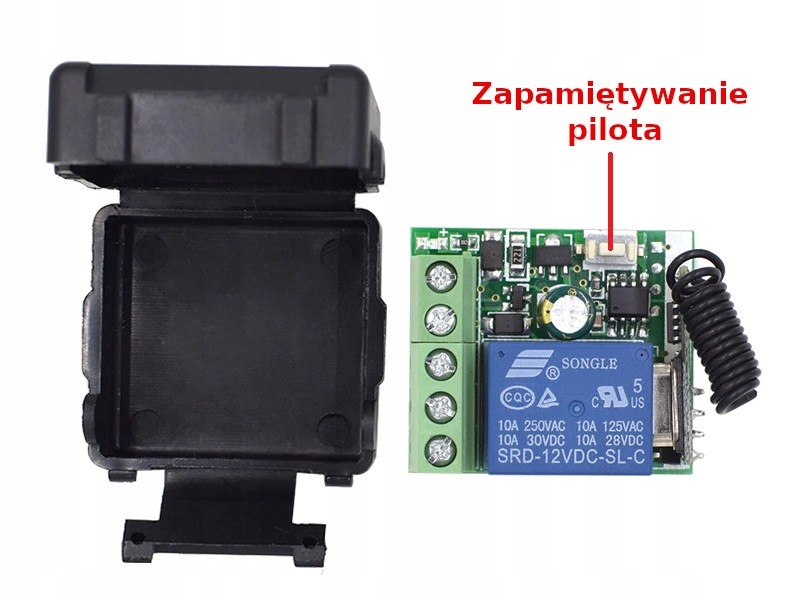 Przekaźnik 12V + odbiornik + 2x pilot 433MHz Marka bez marki