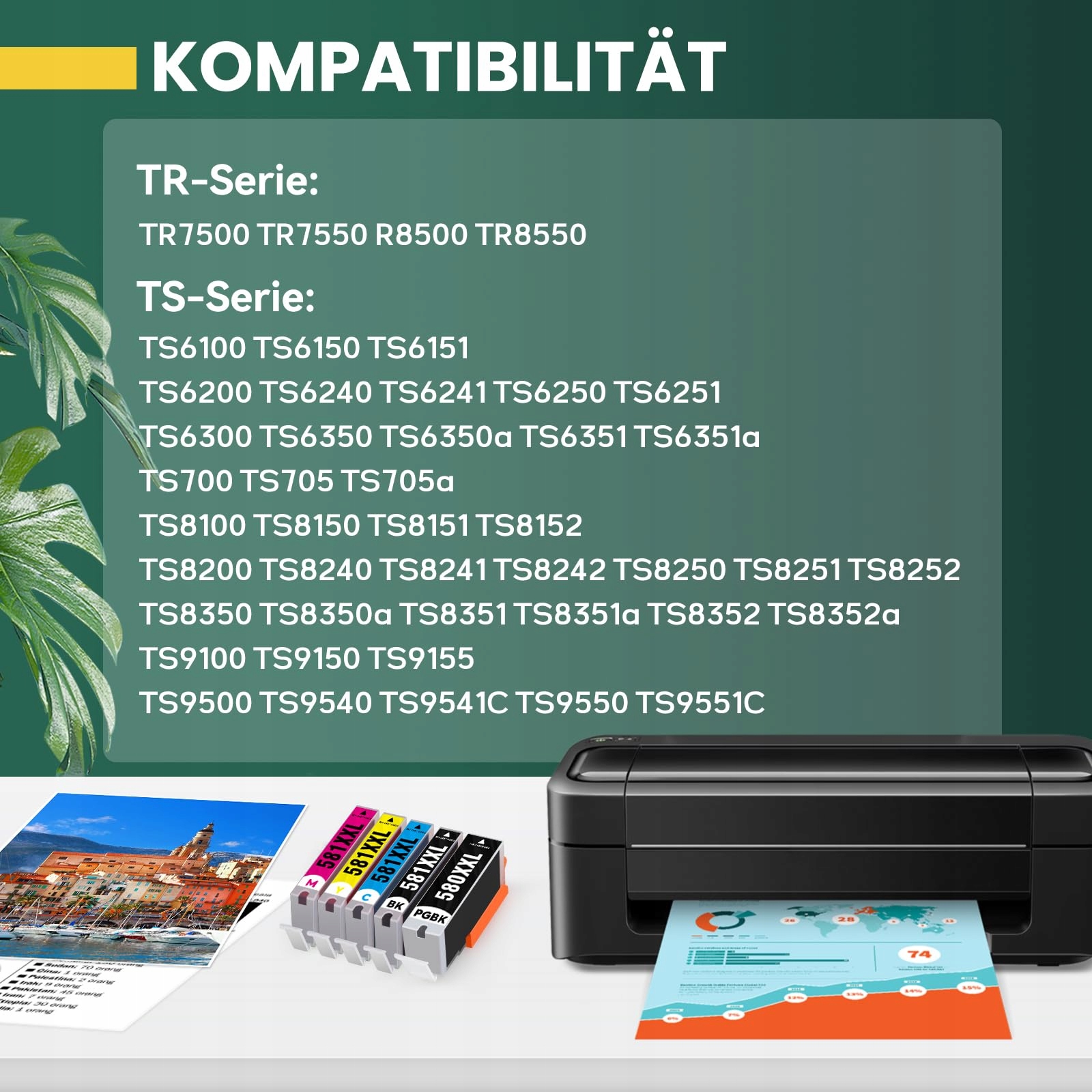 INK E-SALE Canon PGI-580 XXL CLI-581 XXL 10-Pack TS6350 TS8350 — miniatura 2
