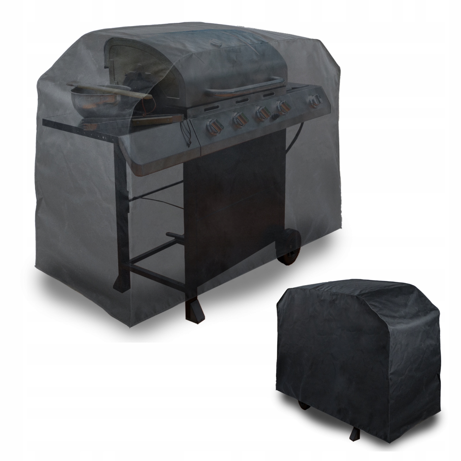 Obal na zahradní gril, mrazuvzdorný a voděodolný kryt 145x100x60 černý