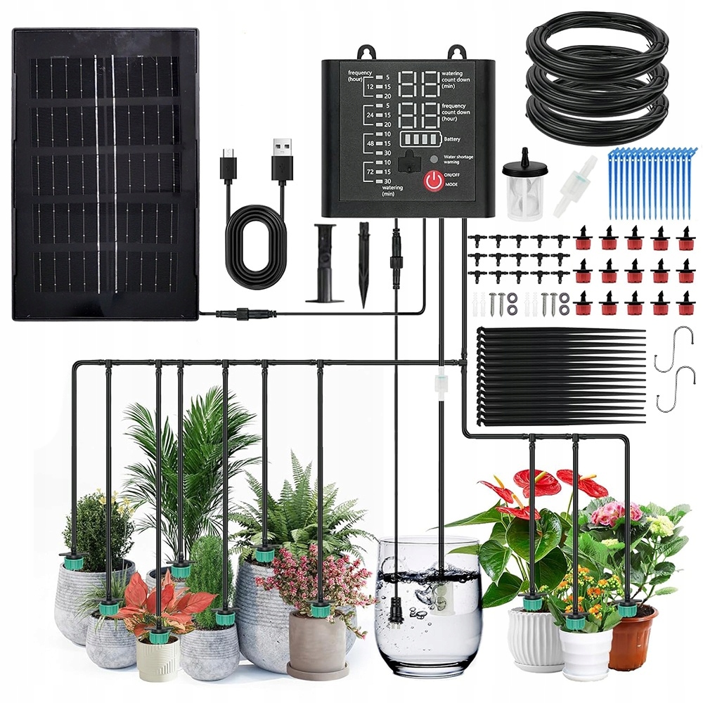 Sada Pro Automatické Zavlažování Zahrady, Solární Kapkový Systém